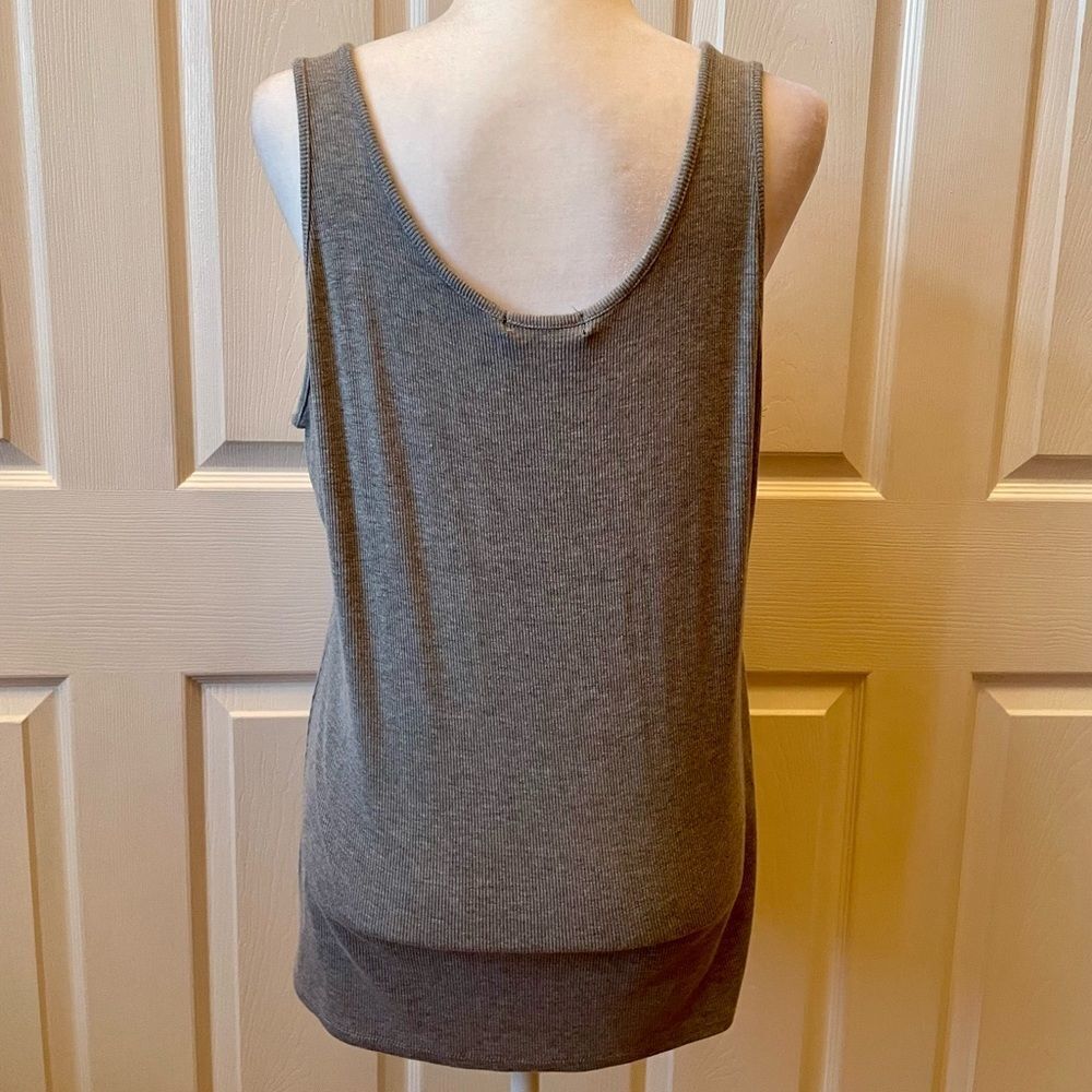 Bebe Gray Rhinestone Tank Top Size 2X - Picture 4 of 6